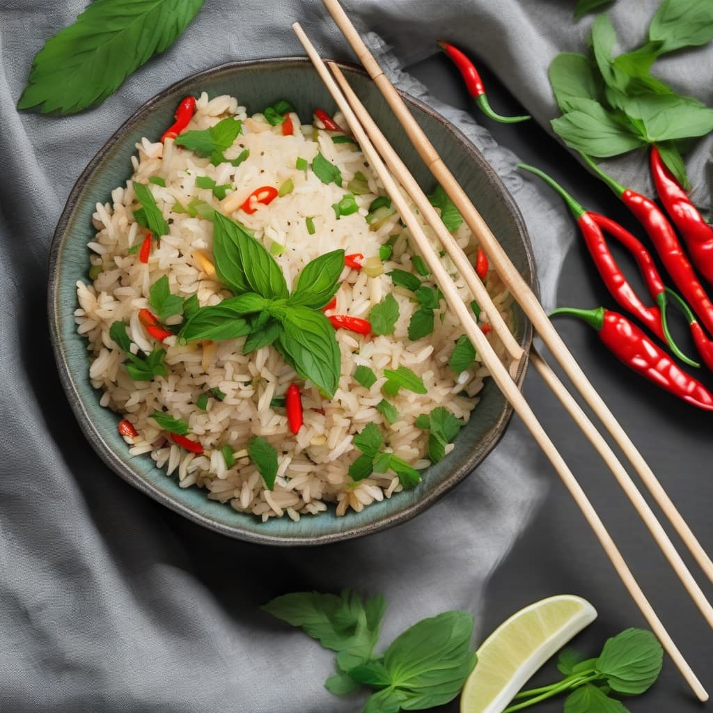 Chili Mint Fried Rice