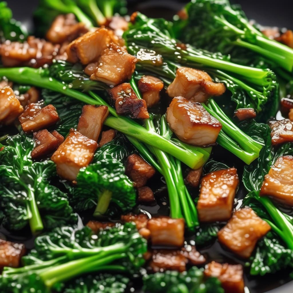 Chinese Broccoli with Crispy Pork Special