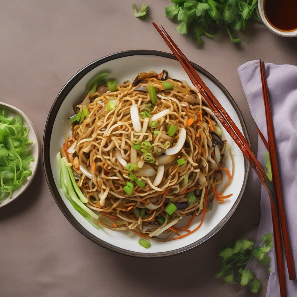 Eggplant Chow Mein
