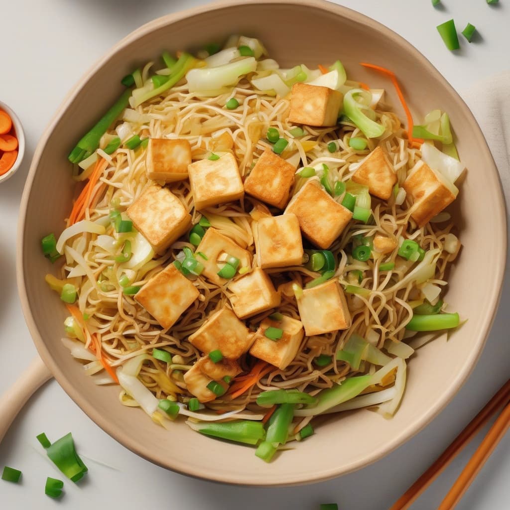 Fried Tofu Chow Mein